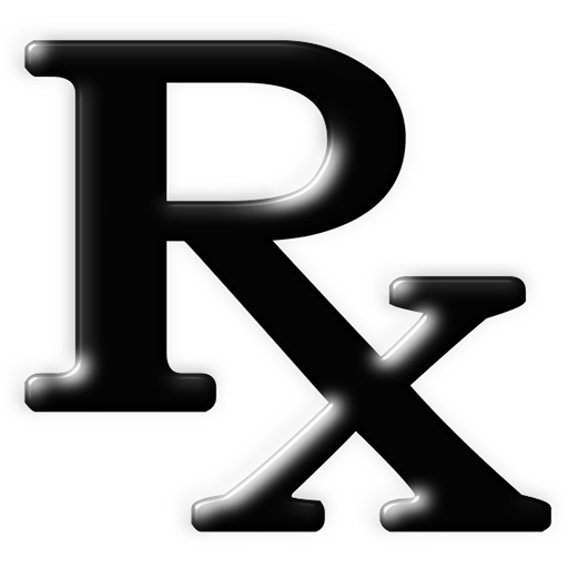 512x512 Rx Pharmacy Symbol Black Roman Clipart Image