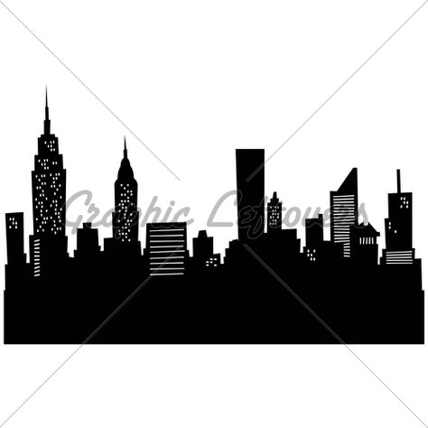 474x474 Nyc Skyline Outline New York City Skyline Silhouette Vinyl Wall