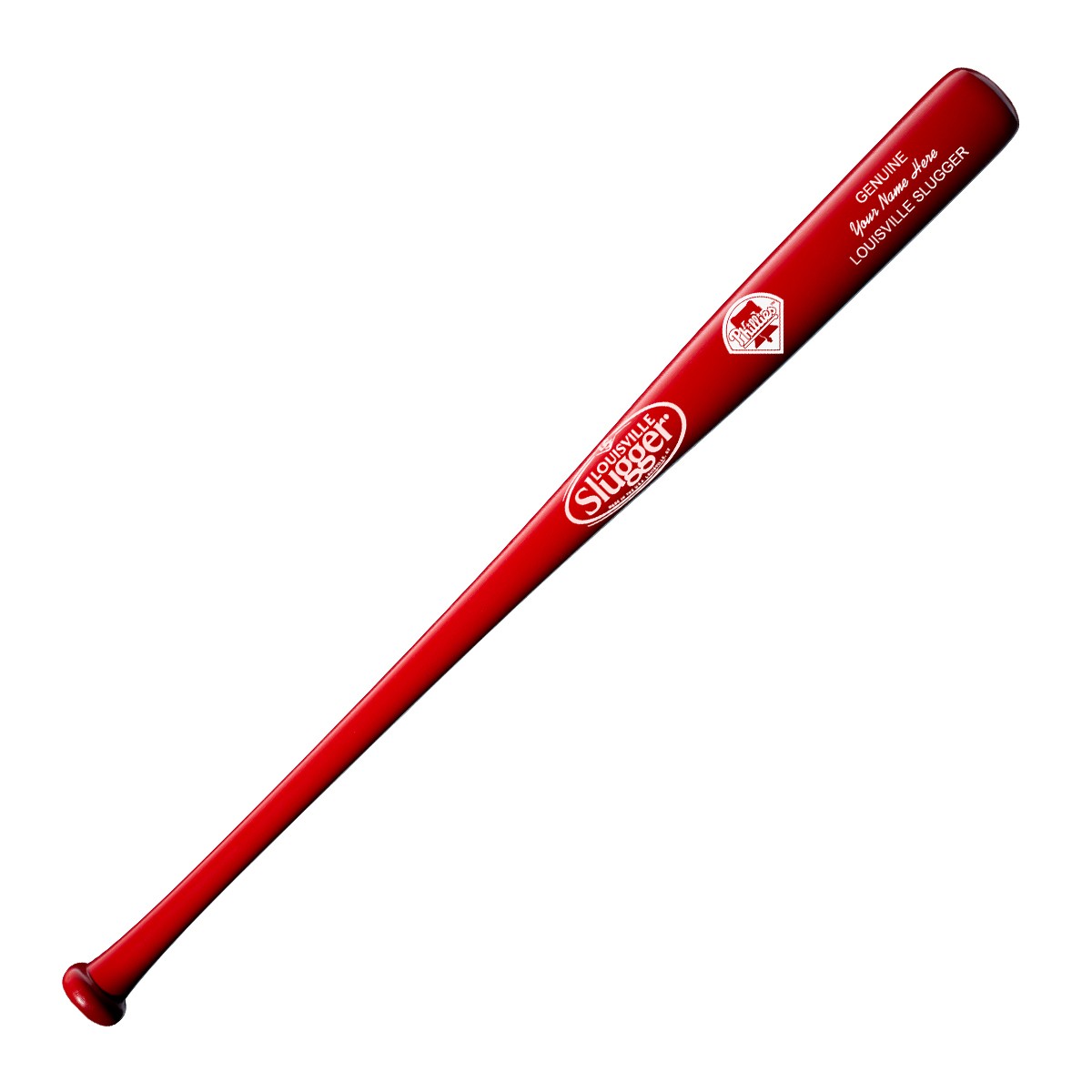 1200x1200 Personalized Philadelphia Phillies Red Baseball Bat