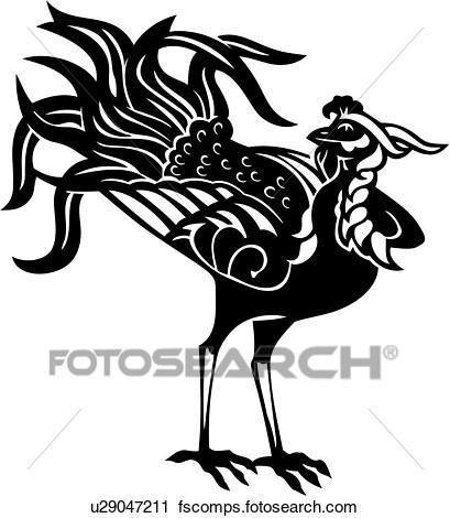 409x470 Clipart Of , Bird, Mythical, Phoenix, Roman, Myth, Mythological