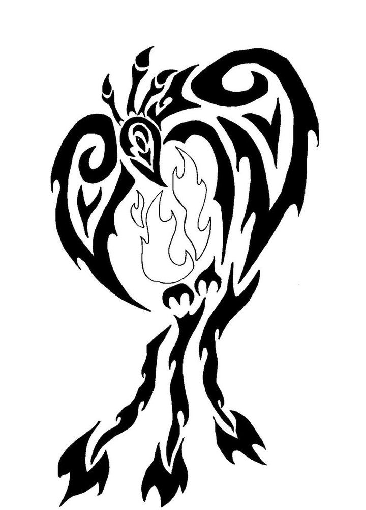 720x1001 38 Best Fire Phoenix Tribal Tattoo Images Tribal