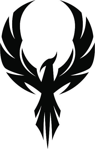 390x612 Phoenix Clipart Black And White