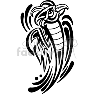 300x300 Royalty Free Black And White Tribal Art Of Rising Phoenix, Right