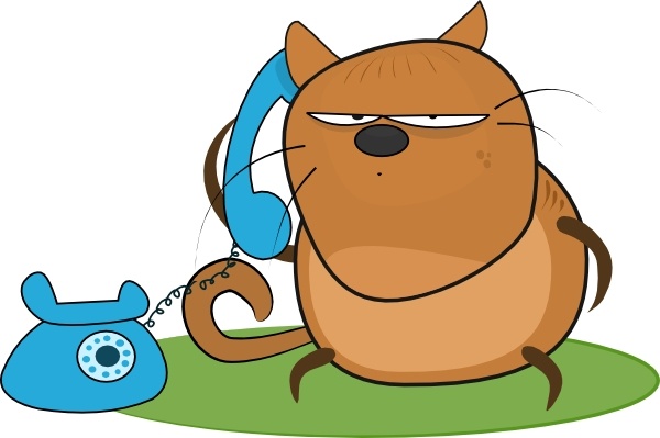 600x399 Cat Talking In Phone Clip Art Free Vector In Open Office Drawing