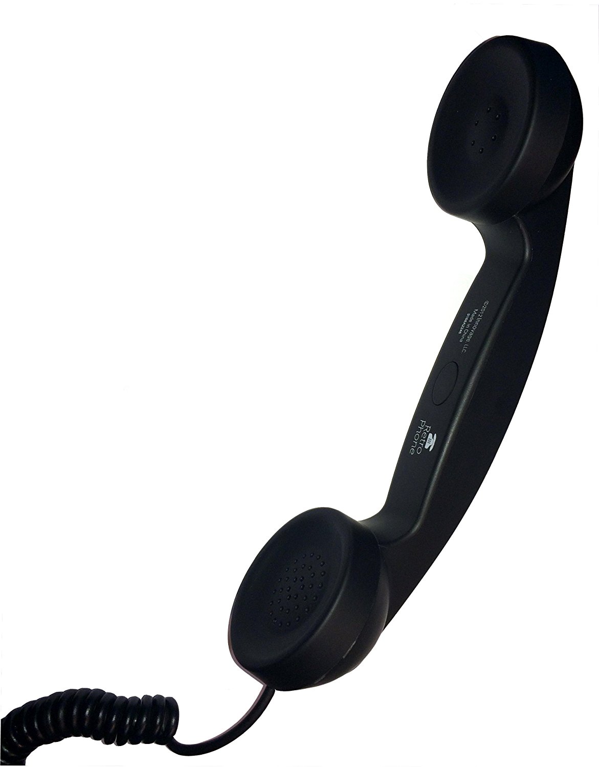 1171x1500 Innovage Retro Phone Handset, Black, 3.5mm Cell
