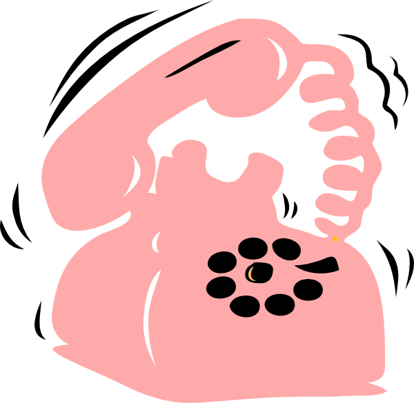 600x585 Pink Phone Clip Art