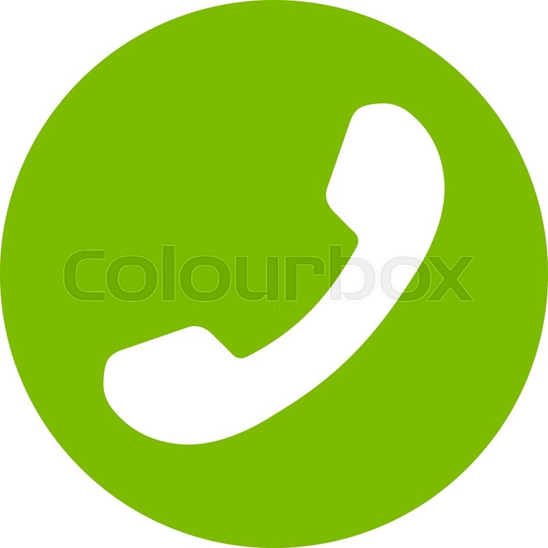 800x800 Phone Number Vector Icon. Style Is Flat Symbol, Eco Green Color