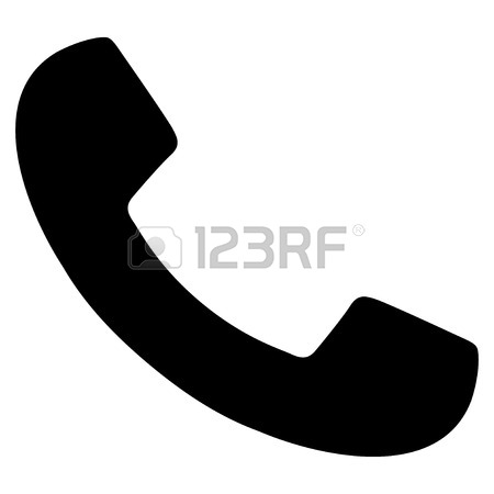 450x450 Phone Receiver Flat Vector Icon With Colored Versions. Color