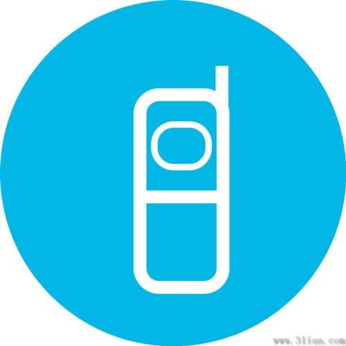 500x500 Blue Phone Icon Vector Free Vector In Adobe Illustrator Ai ( Ai