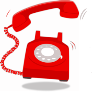 297x298 Ringing Red Telephone Clip Art