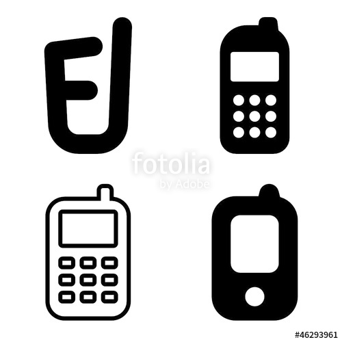 500x500 Cell Phone Vector Icons Stock Image And Royalty Free Vector Files
