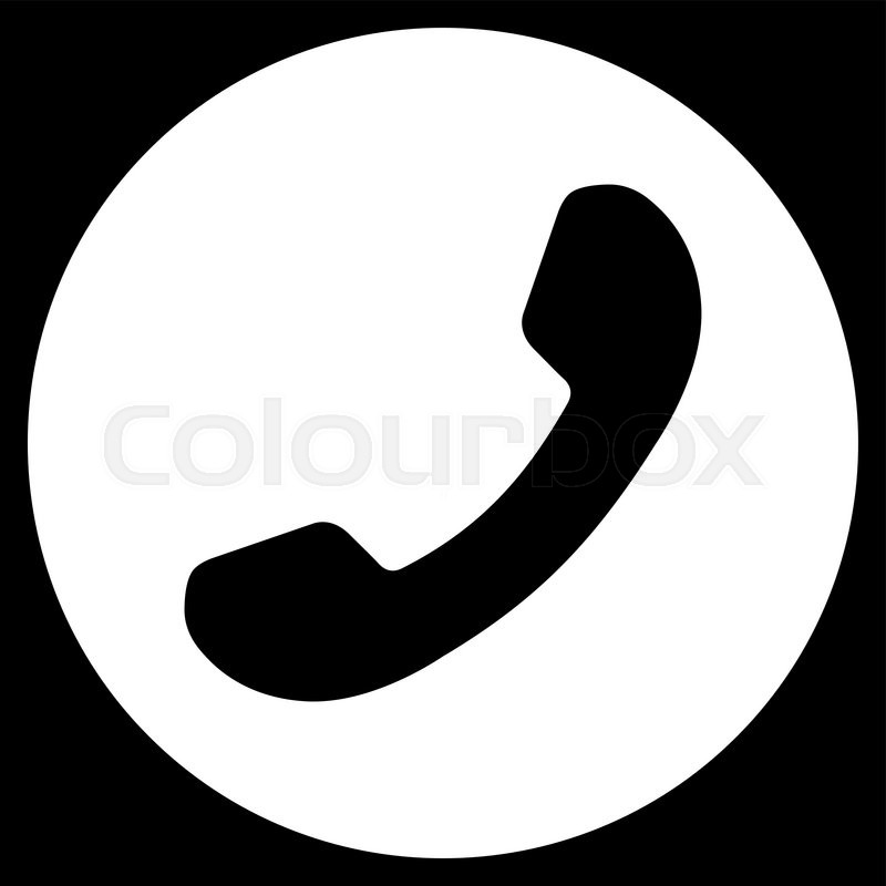 800x800 Phone Number Vector Icon. Style Is Flat Symbol, White Color