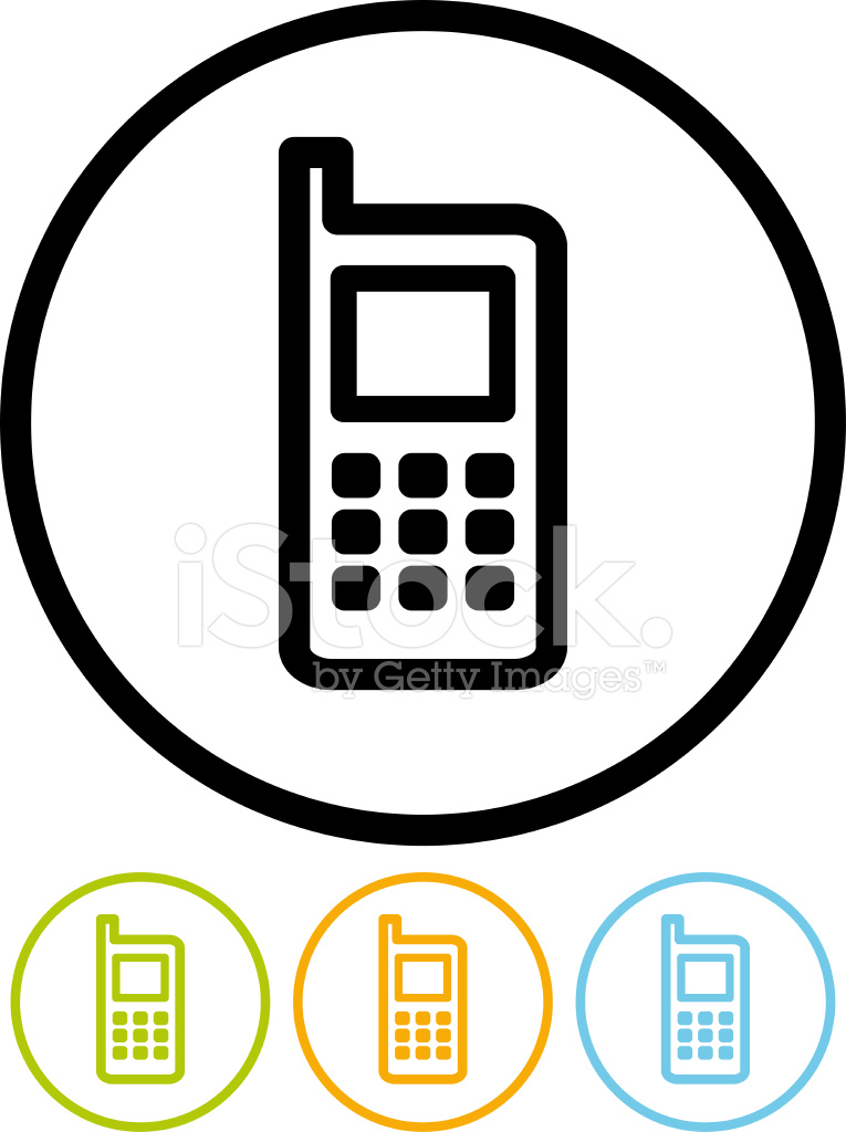 765x1024 Vector Icon Cellphone Stock Vector
