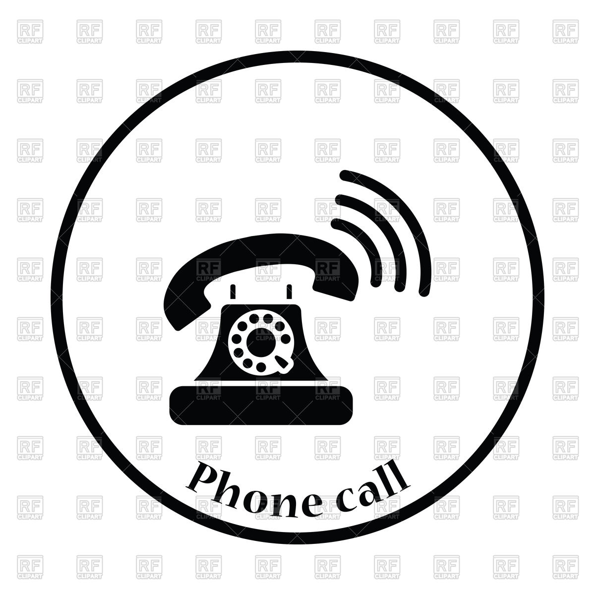 1200x1200 Black Old Telephone Icon