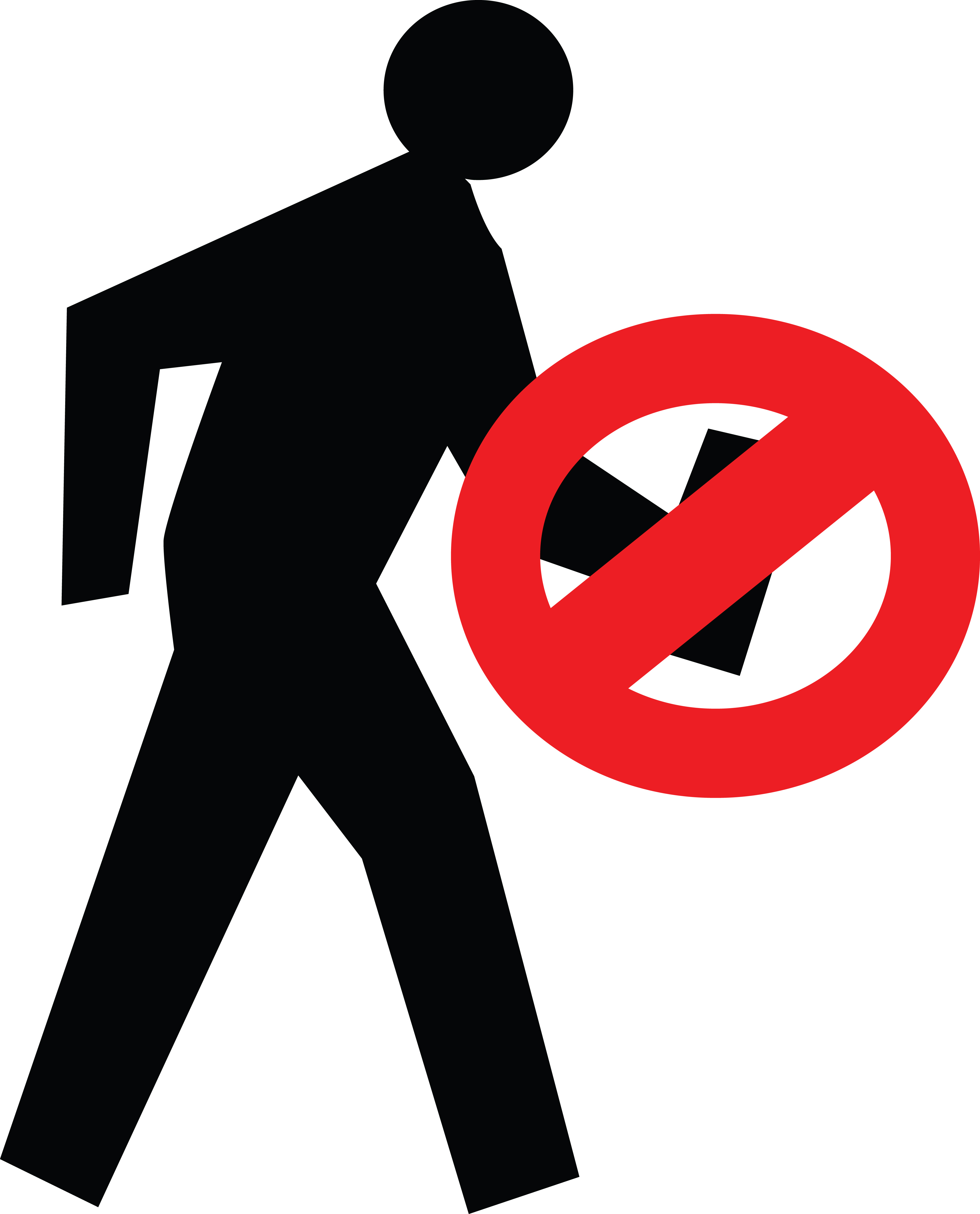 4000x4952 Clipart Of A No Walking With Smart Phones Design