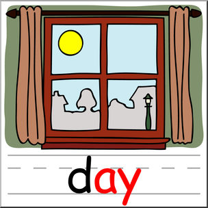 304x304 Clip Art Basic Words Ay Phonics Day Color I