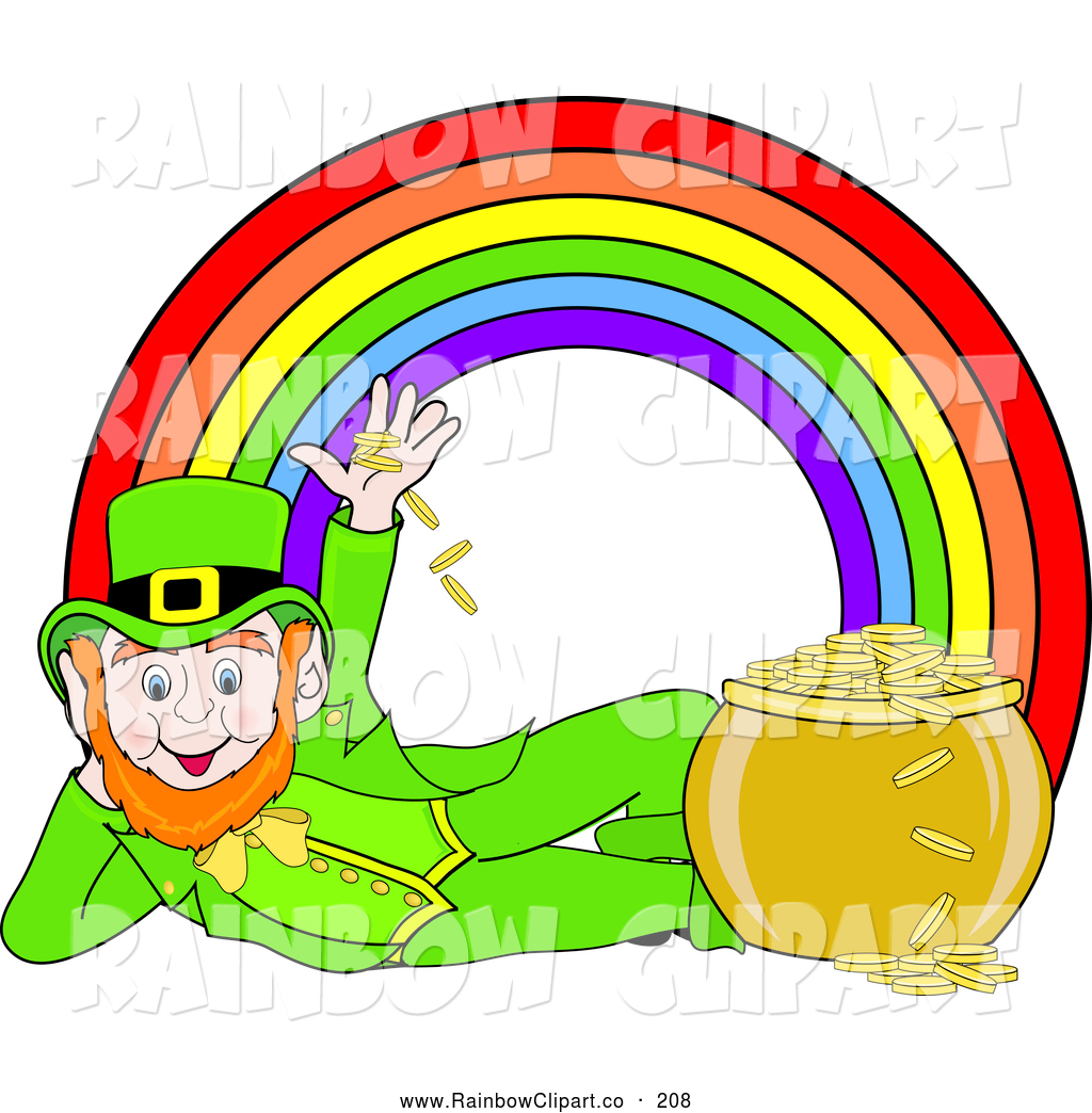 1024x1044 Vector Clip Art Of A Happy Leprechaun Under A Rainbow By Pams
