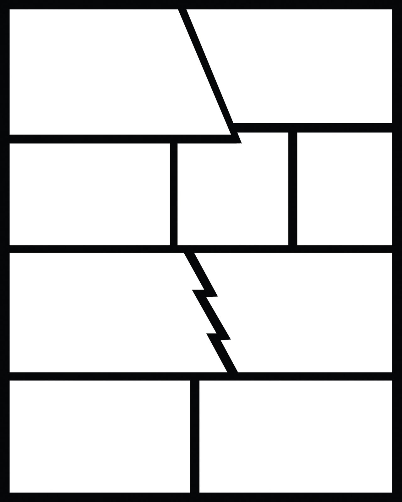 1280x1600 Comic Strip Template