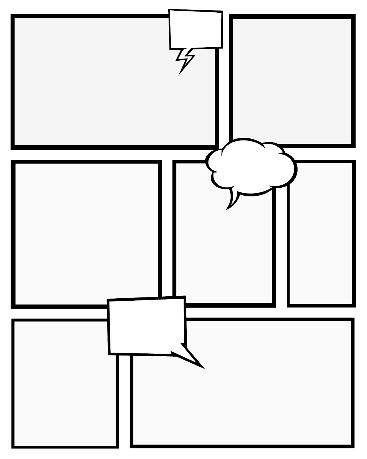 1280x1600 Comic Strip Template