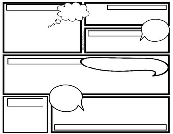 350x270 Comic Strip Template By Cloudyskiessunnymoments Shuli Goodman Tpt