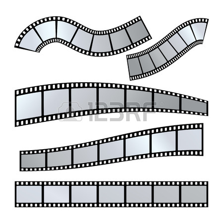 450x450 Realistic Illustration Of Film Strip On White Background. Template