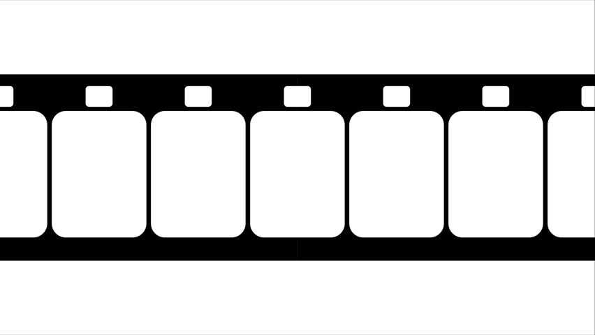 852x480 Super 8mm Film Strip Moveing On Green Background. Seamless