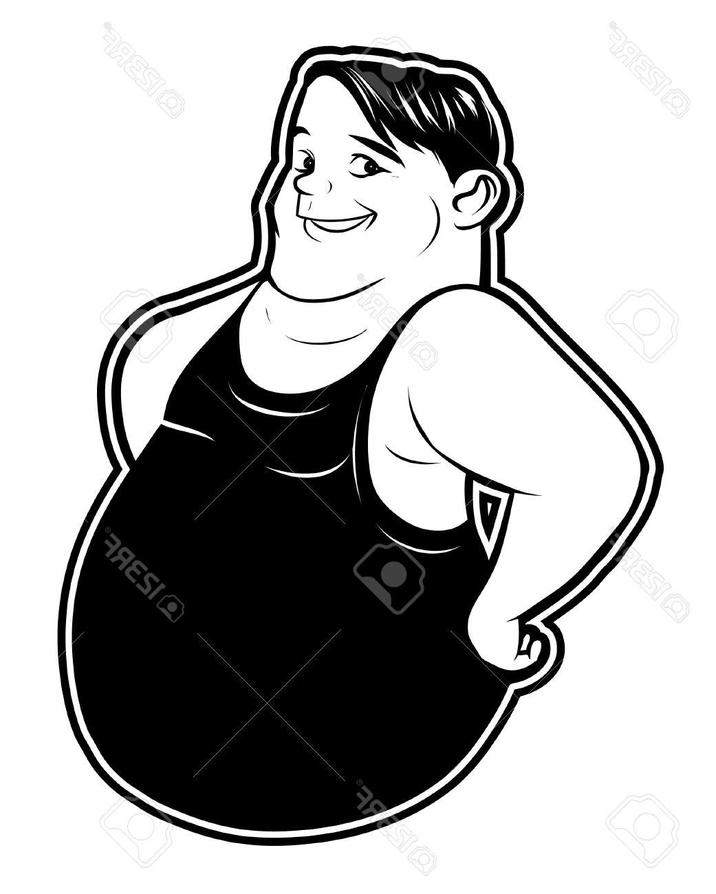 1041x1300 Best 15 Black And White Clipart Fat Man Stock Vector Photos