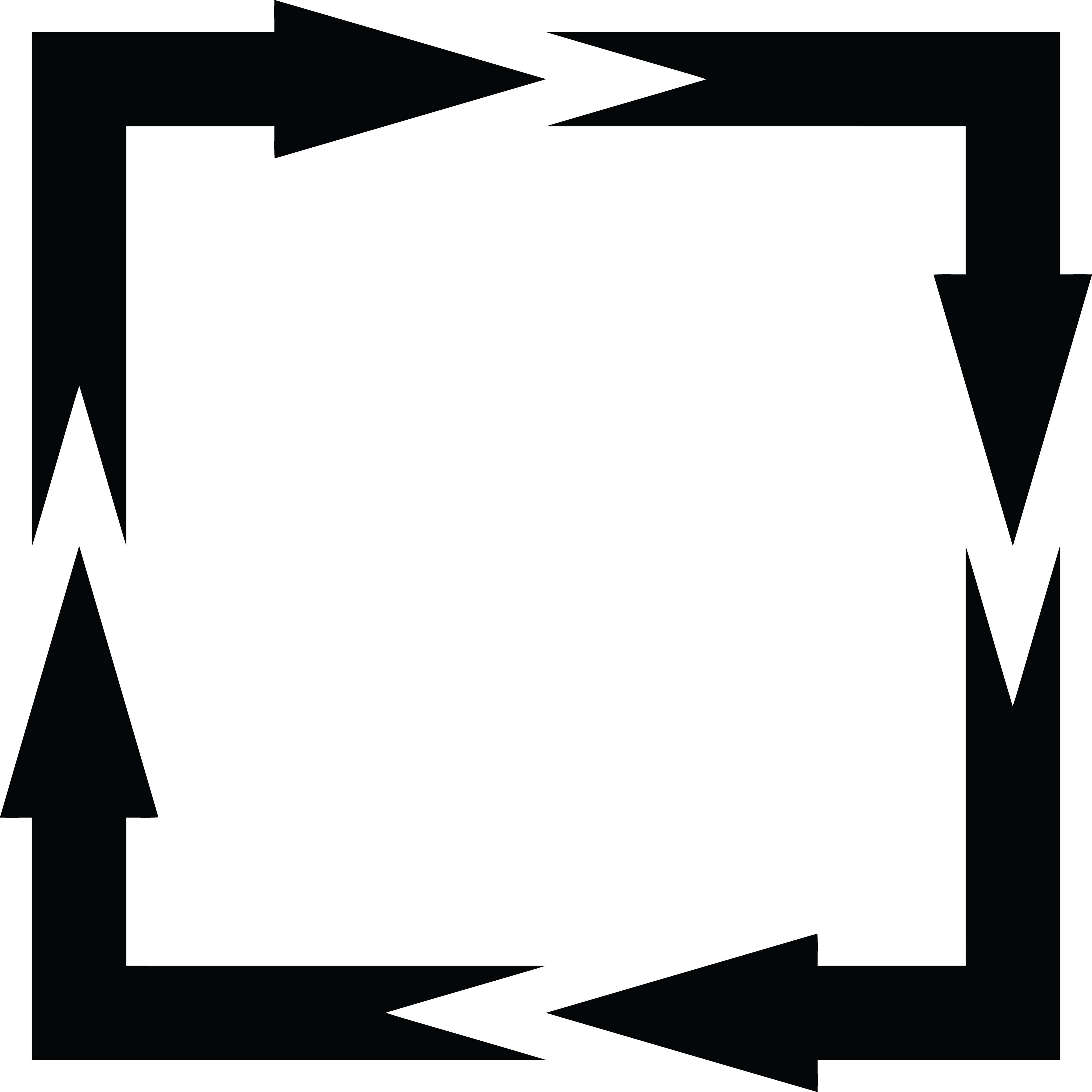 4000x4000 Clipart Of A Black And White Square Frame Of Arrows