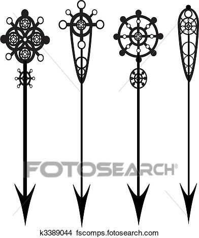 392x470 Clipart Of Arrows Vector Set K3389044
