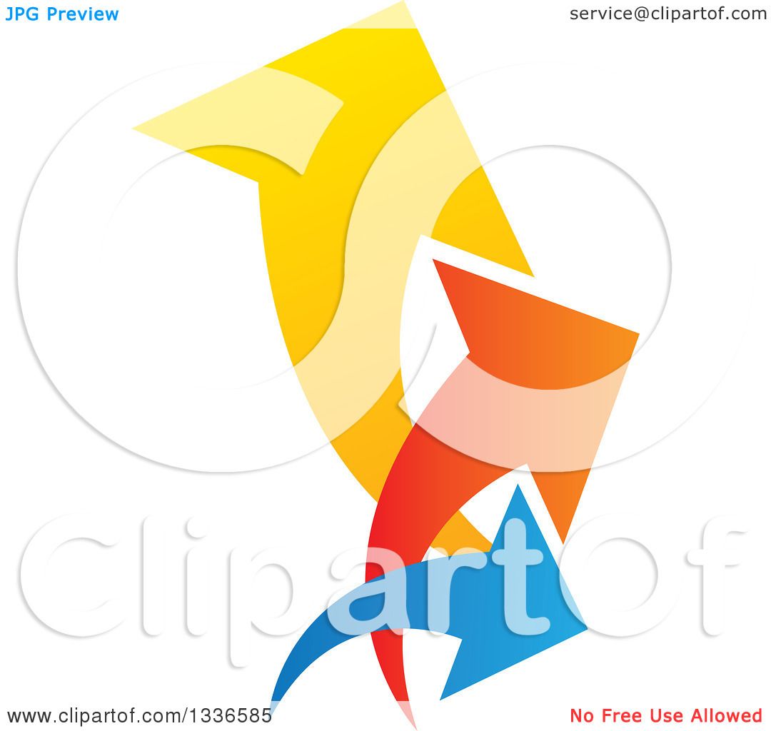1080x1024 Clipart Of A Colorful Trio Logo Of Arrows Pointing Up And To