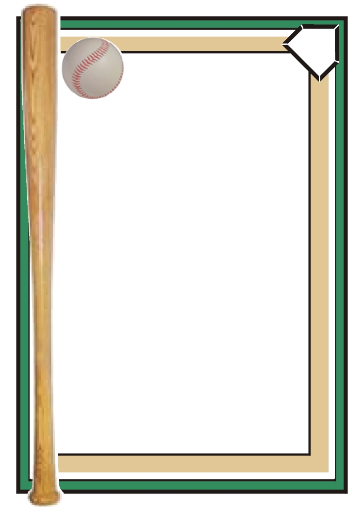 750x1050 Baseball Clipart Boarder