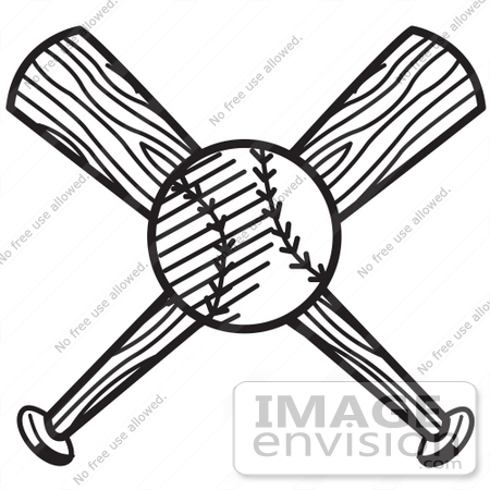450x450 Royalty Free Black And White Cartoon Clip Art Of A Baseball Over