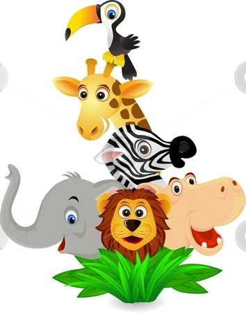 354x450 Cartoon Jungle Animals Clipart 2