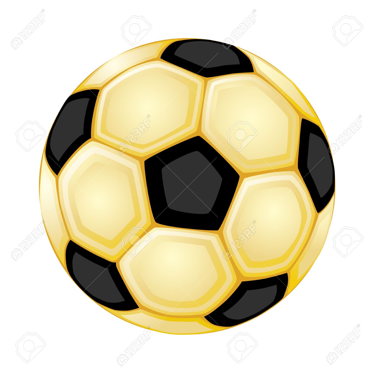 1300x1300 Gold Clipart Soccer Ball