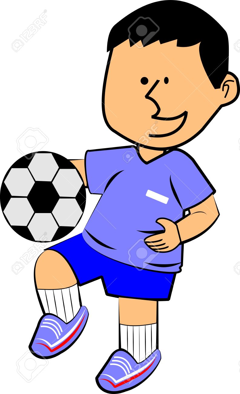 793x1300 Boy With Soccerball Over White Royalty Free Cliparts, Vectors,