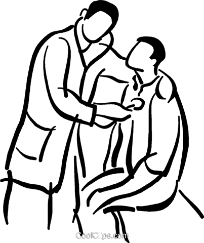 403x480 Doctor Giving A Physical Exam Royalty Free Vector Clip Art