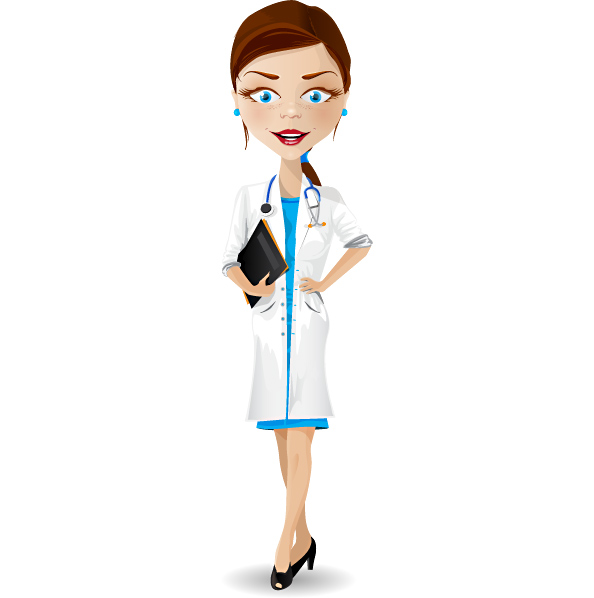 594x598 Beautiful Female Doctor Clipart