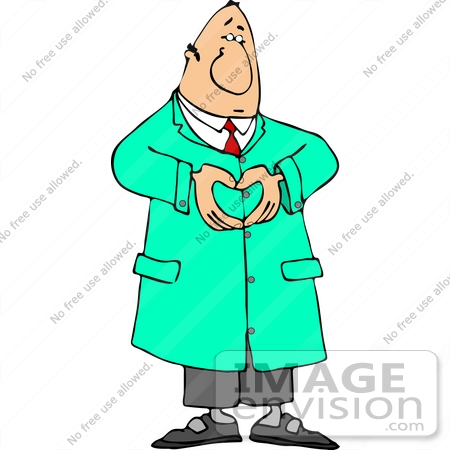 450x450 Caucasian Male Cardiologist Doctor Forming A Heart With His Hands