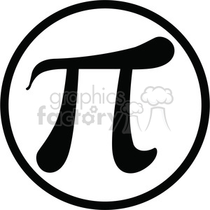 300x300 Royalty Free Pi With Circle 386452 Vector Clip Art Image