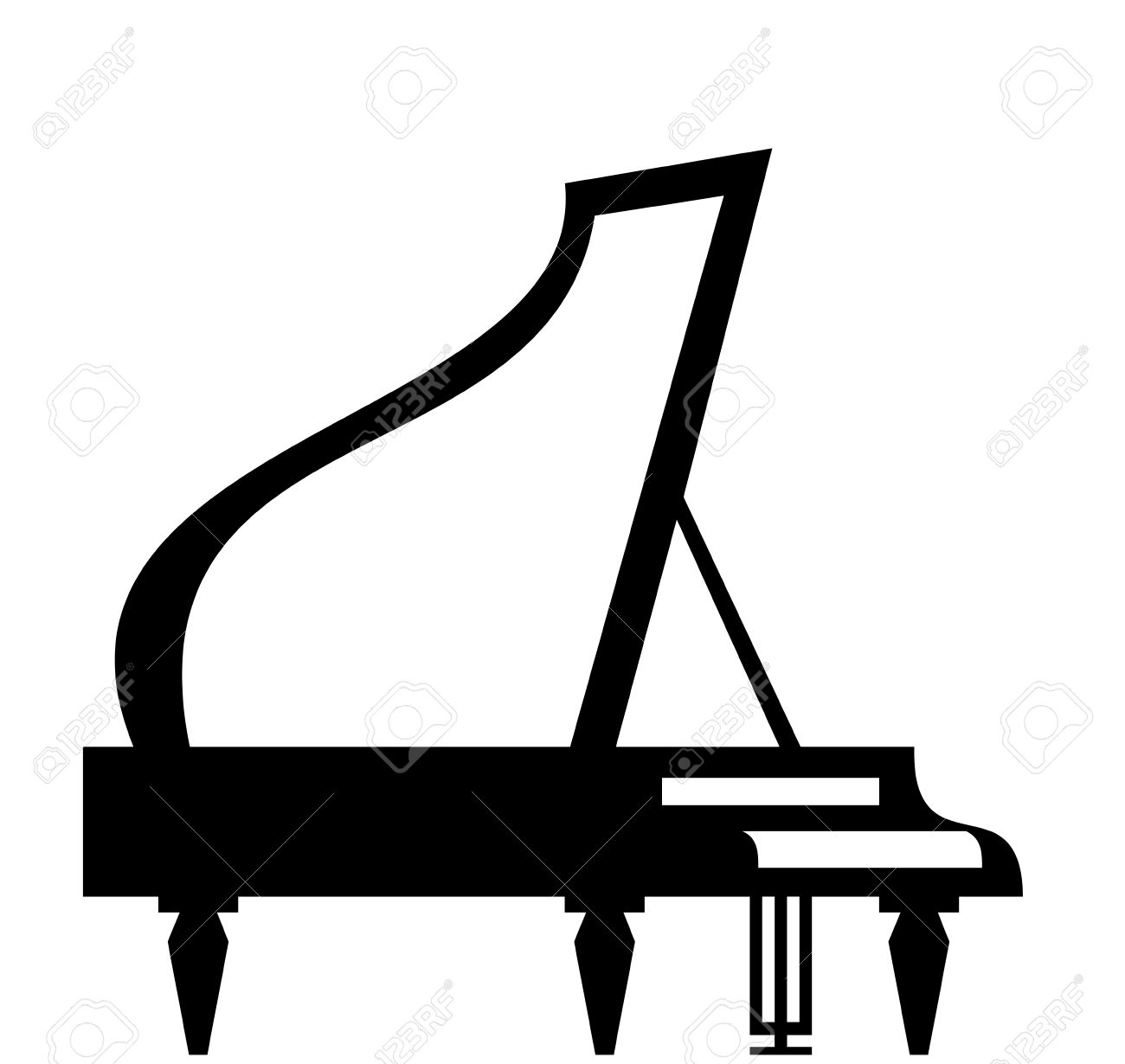 1300x1230 Piano Clipart Outline