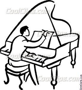 276x300 Pianist Vector Clip Art