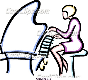 300x272 Woman Playing A Piano Vector Clip Art