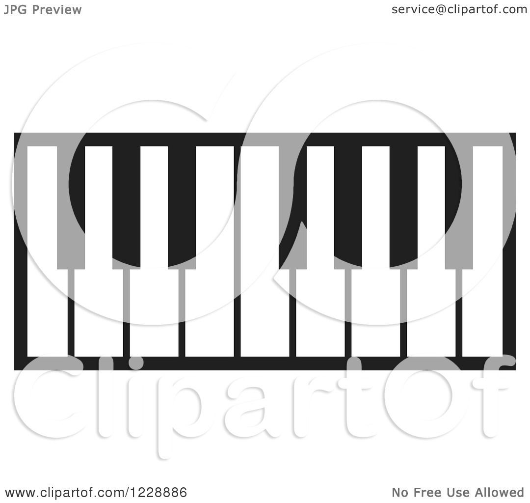 1080x1024 Clipart Of A Black And White Piano Keyboard Icon