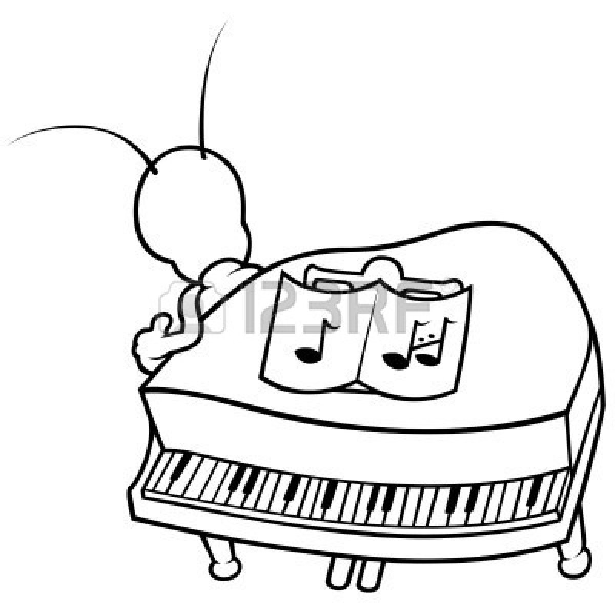 1200x1200 Images Of Cartoon Illustration Of Piano