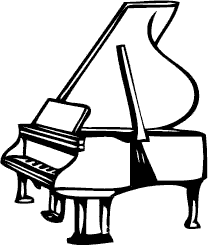 Piano Clipart Black And White 