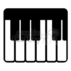 300x300 Royalty Free Black And White Image Of Piano Keys 371355 Vector