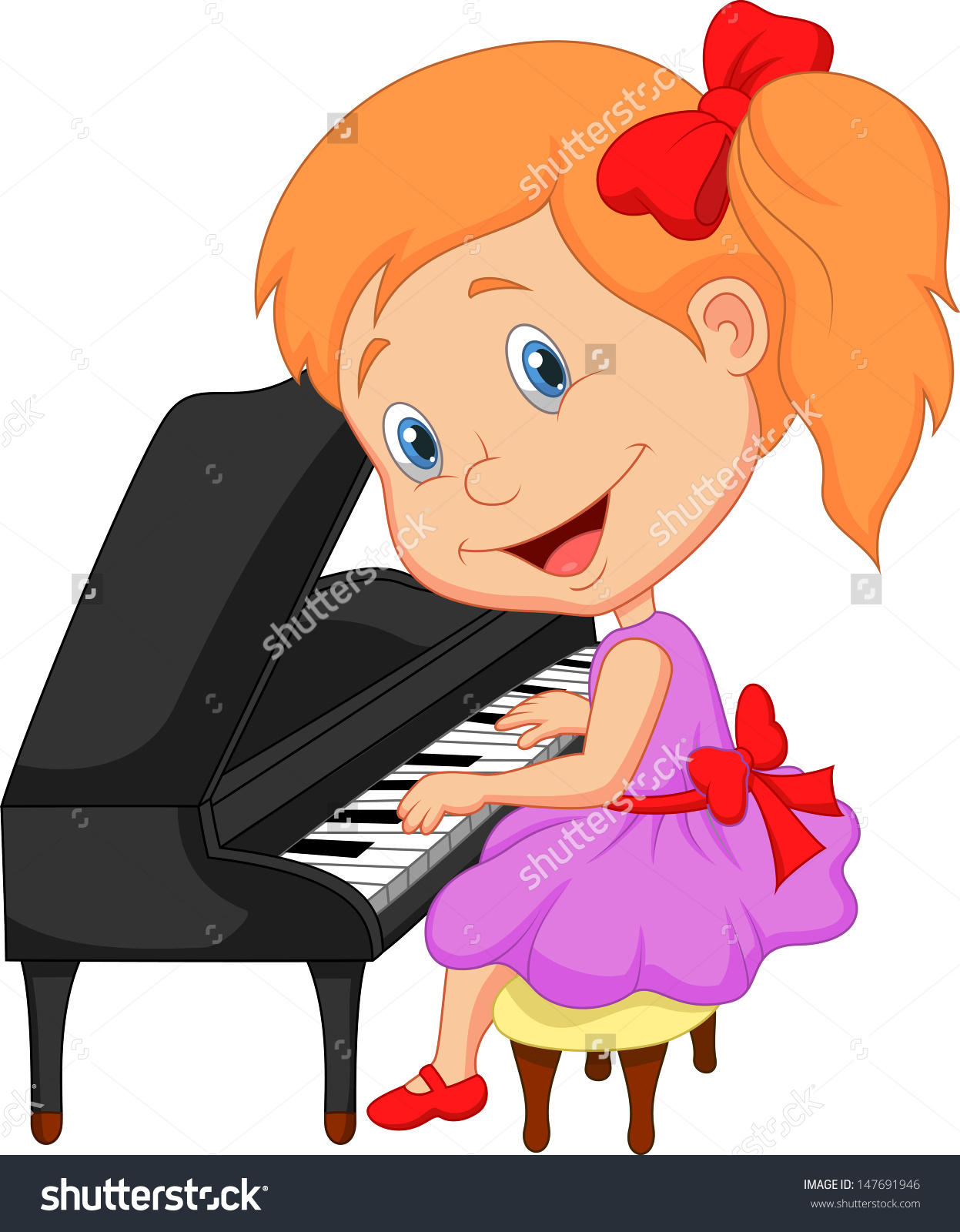 1247x1600 Free Clipart Of Girl Playing Piano