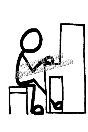 300x450 Man Playing Piano Clipart