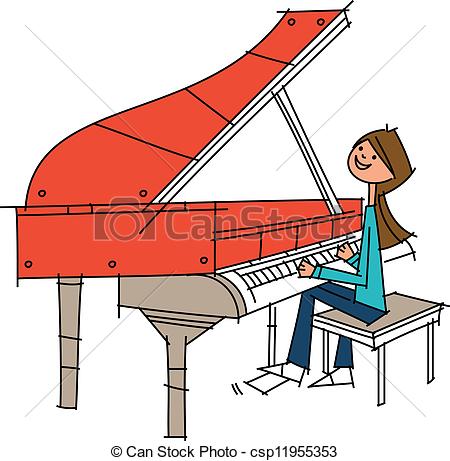 450x461 Piano Clipart Side View