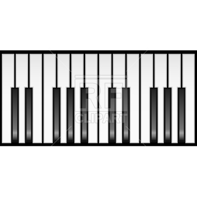 400x400 Piano Keyboard Royalty Free Vector Clip Art Image
